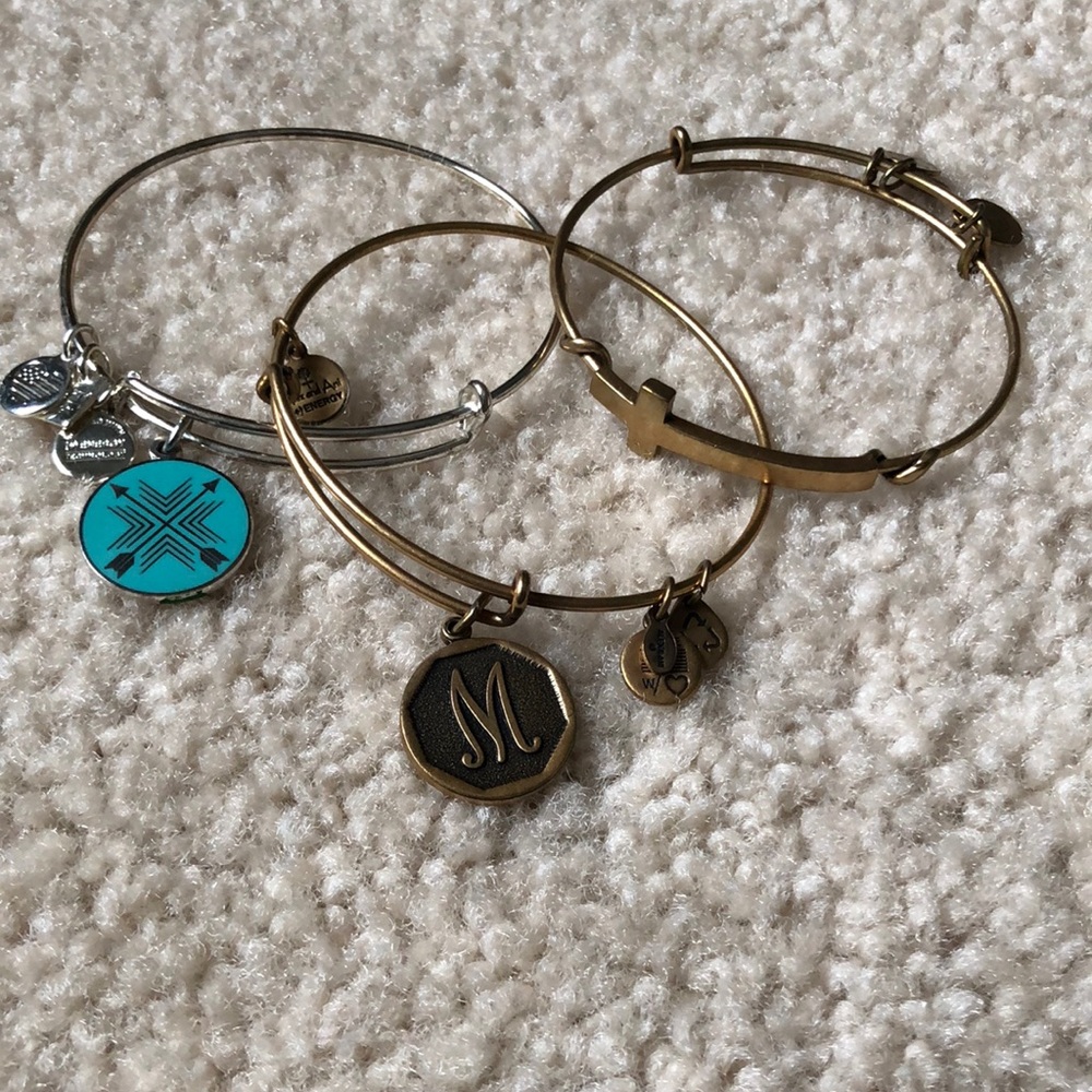 3 bangle bracelets. Alex and Ani